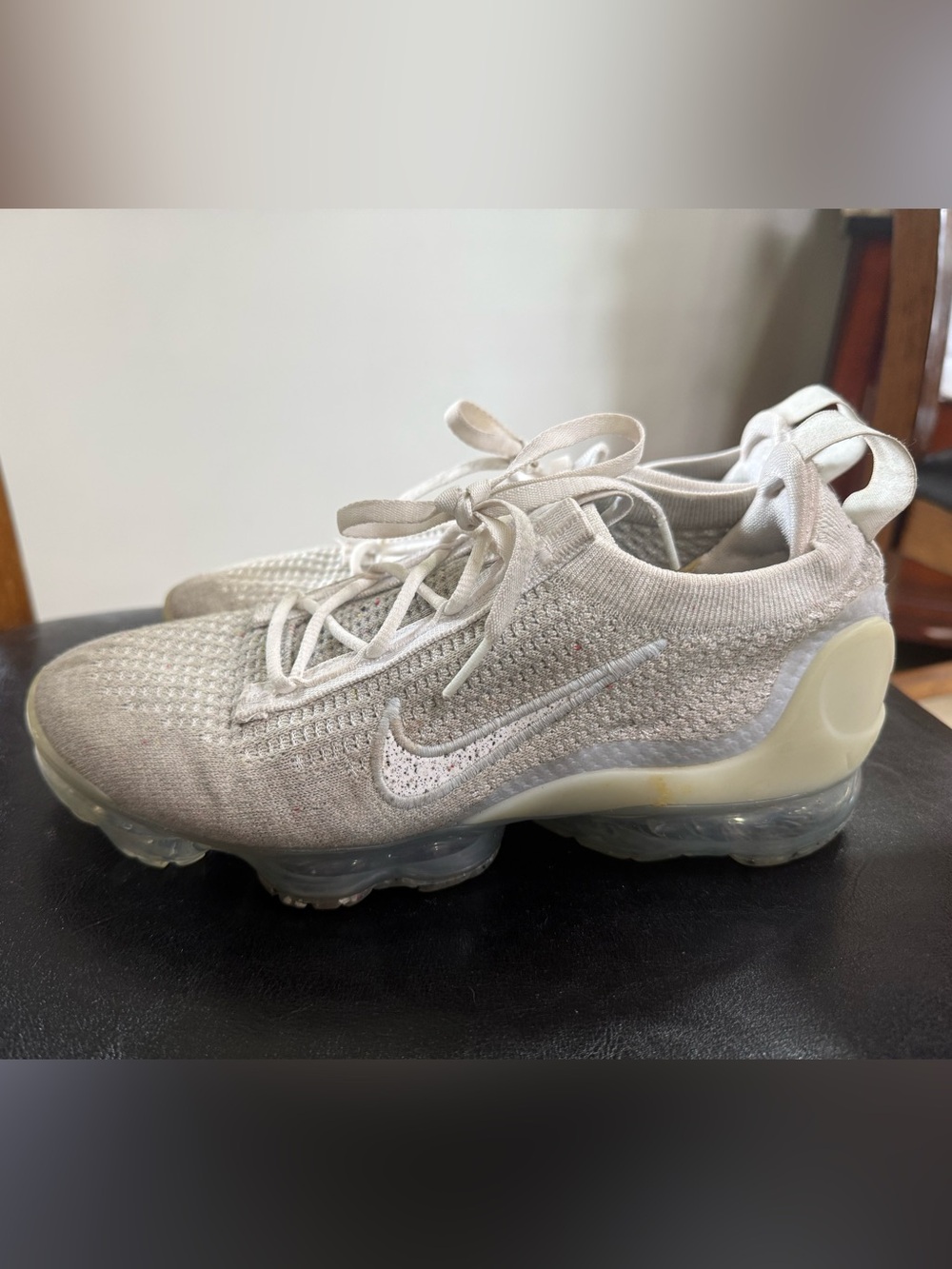Nike VaporMax Flyknit Sneaker in Cream/Beige